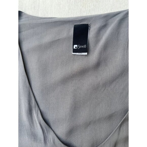 Swell Womens Gray Rosarito Bell Sleeve Crochet Detail Dress Size M L - Picture 6 of 11